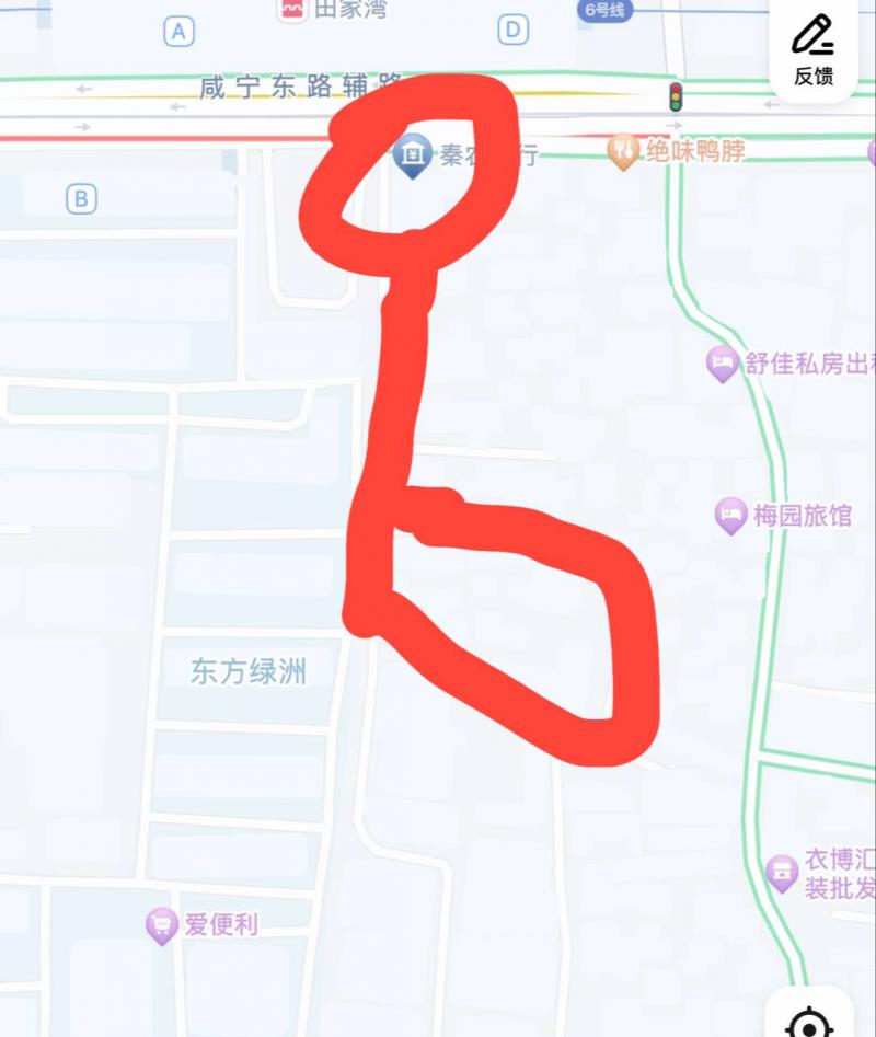 田家湾：按地图导航到秦农银行，